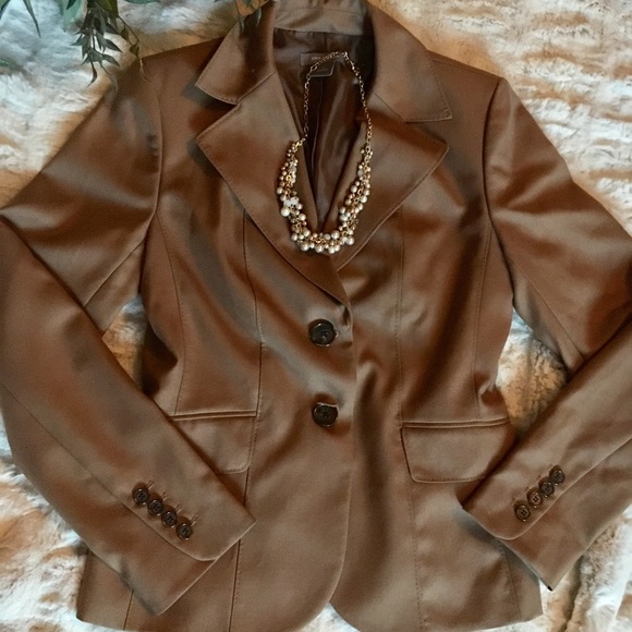 NWOT Ann Taylor Tan Suit Jacket - Picture 3 of 6